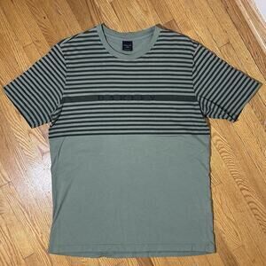 Men’s Size M Oakley Muted Green T Shirt Stripes